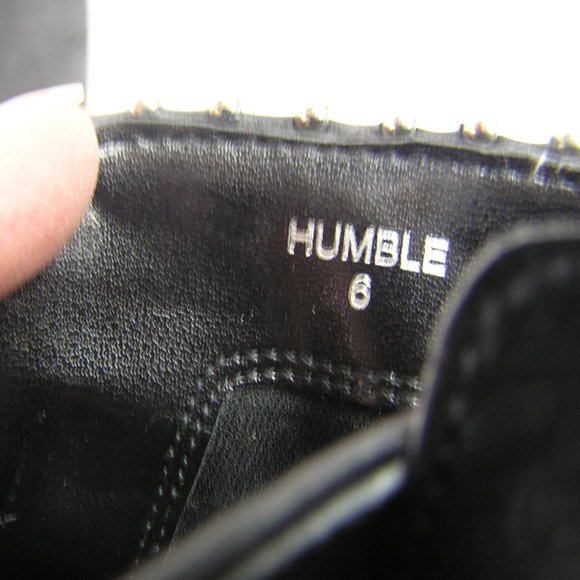 STEVE MADDEN HUMBLE BLACK LEATHER BOOTS SIZE 6 - Picture 14 of 15